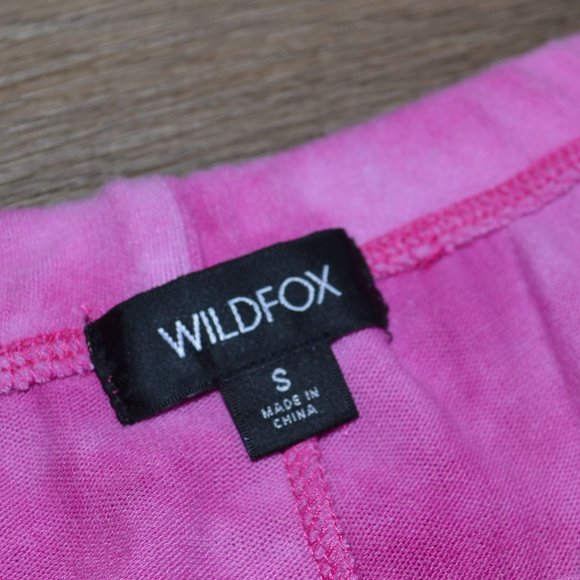 NWT Wildfox Love Potion Pink Tie Dye Brushed Plush Soft Joggers Size Small - Picture 4 of 6